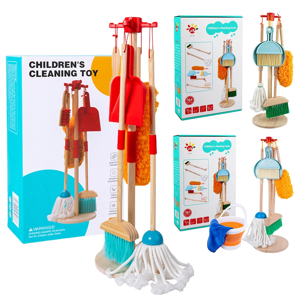 Wooden Montessori Kids Cleaning Set