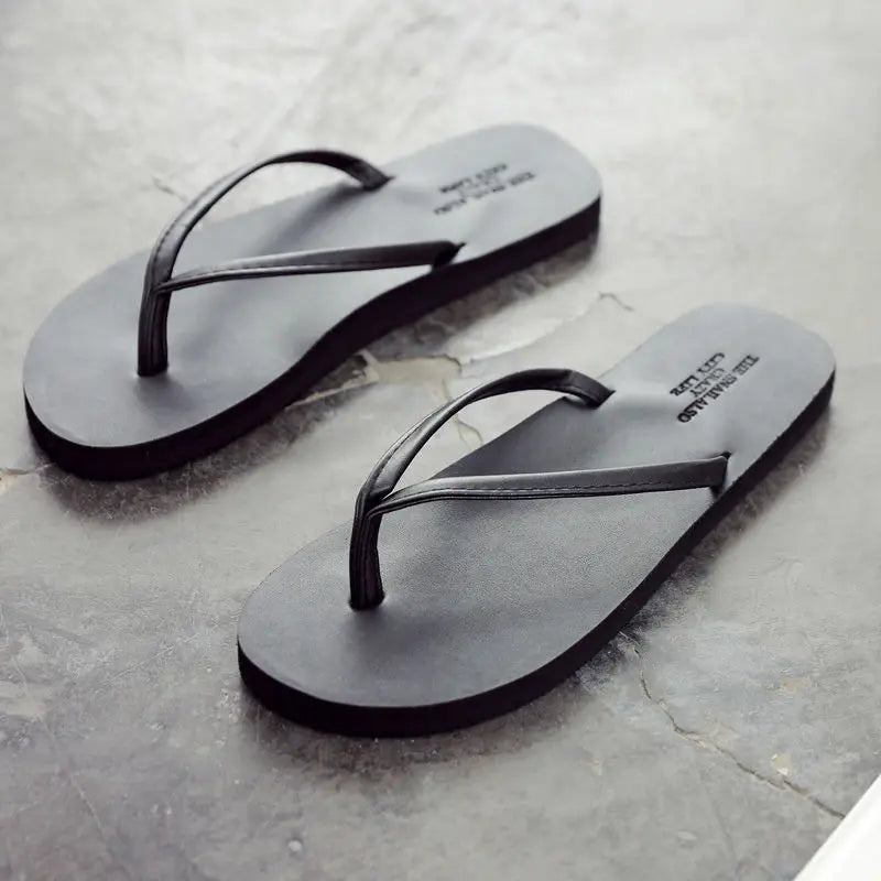 Men’s Anti-Slip Leather Flip Flops Summer