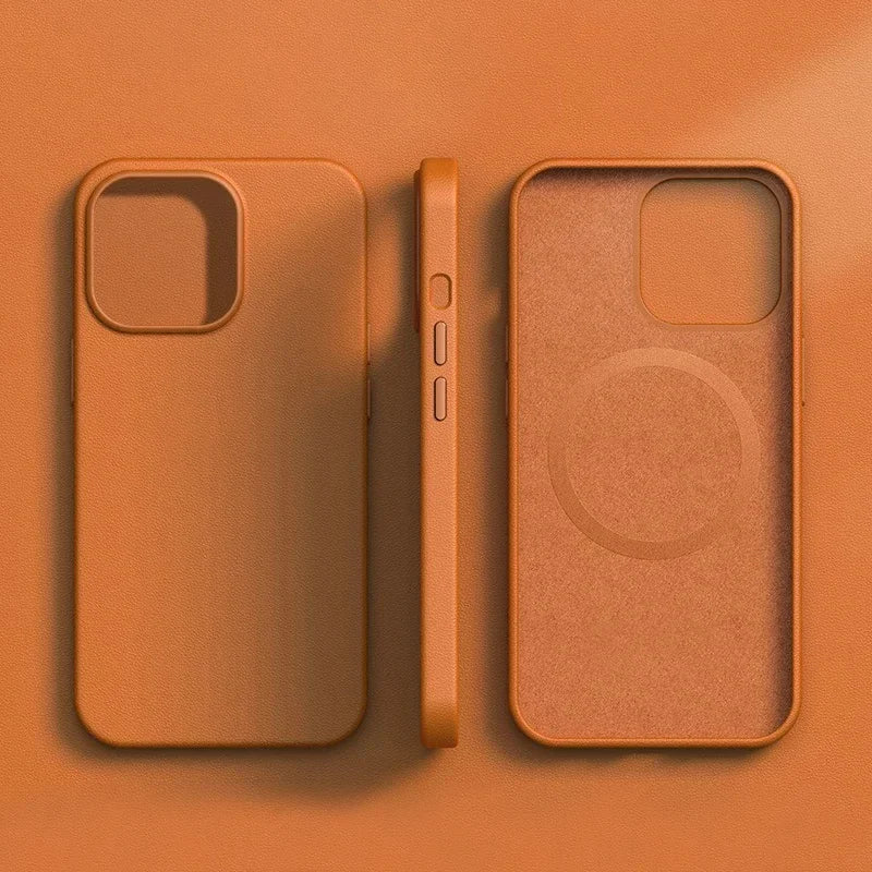 Leather MagSafe iPhone Case Cover