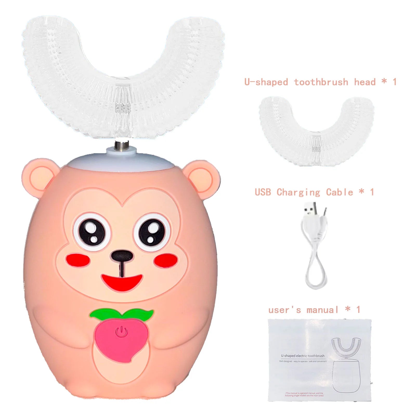 Cartoon U-Shaped Toothbrush for Kids