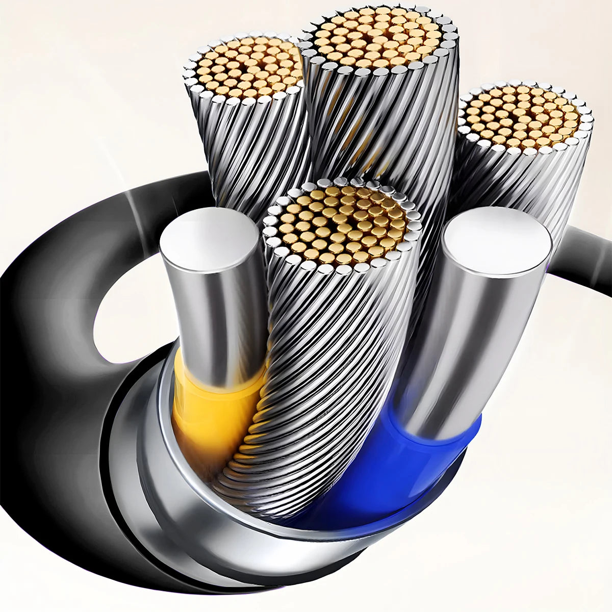 USB C to C Silicone Cable w/ Lights