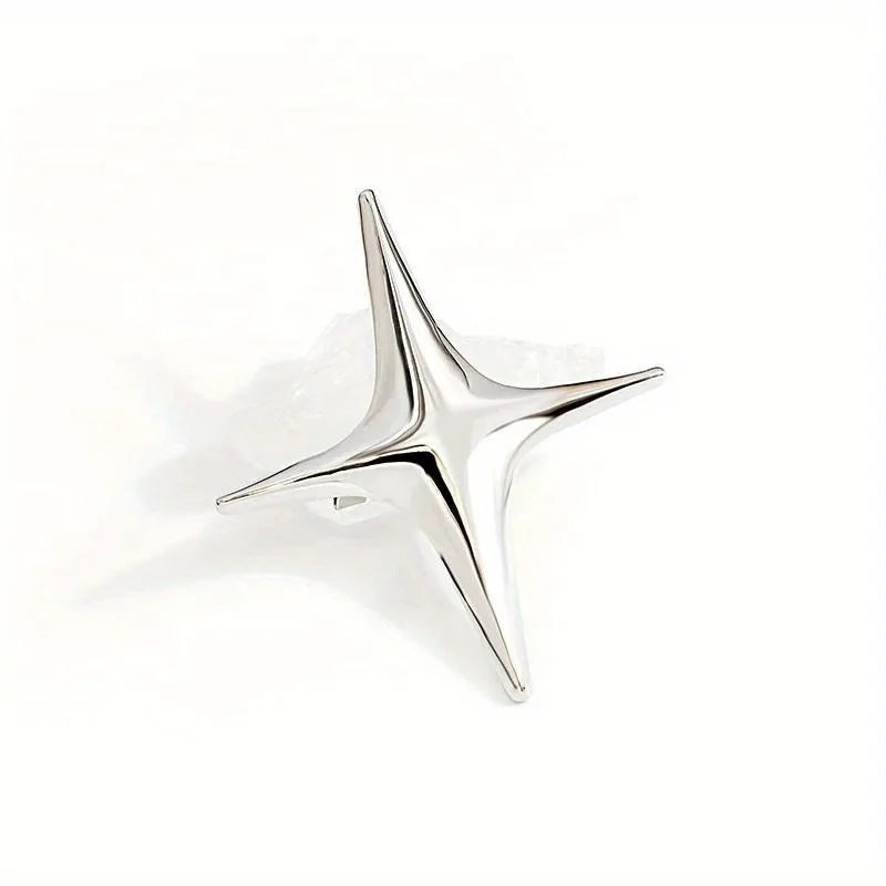 Cool Cross Star Shaped Brooch Pin