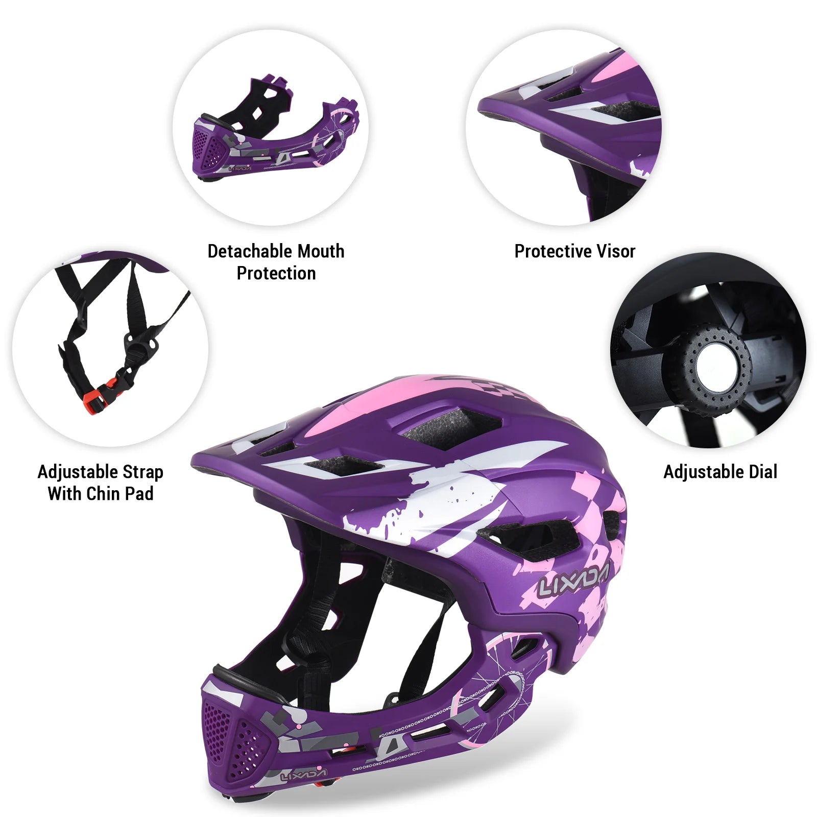Kids Detachable Full Face Helmet