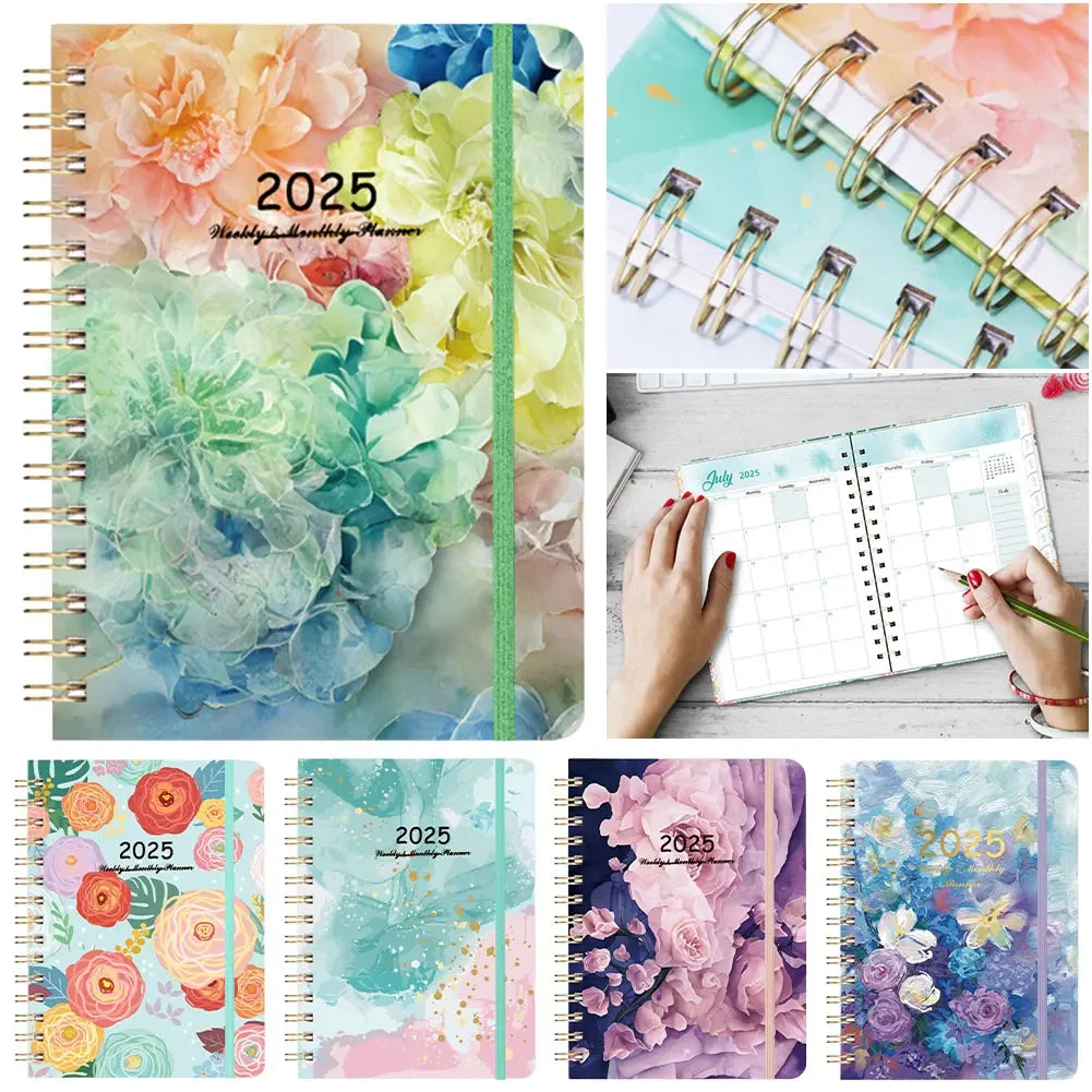 2025 A5 Weekly Spiral Planner Notebook