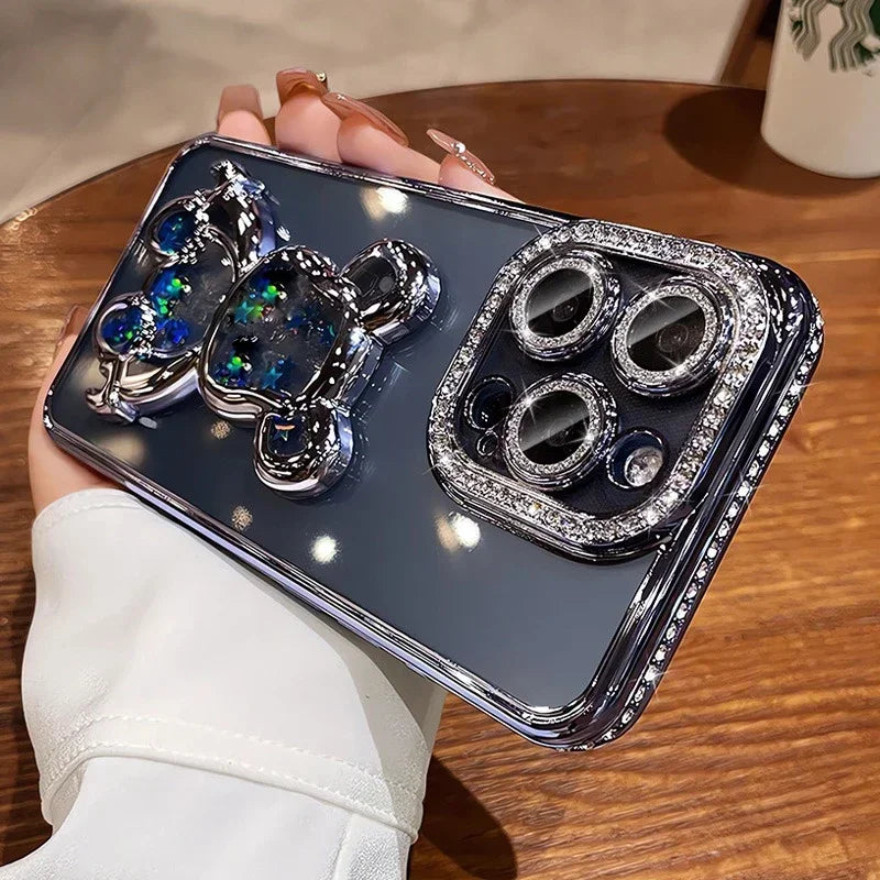 Glitter Bear Diamond iPhone Case