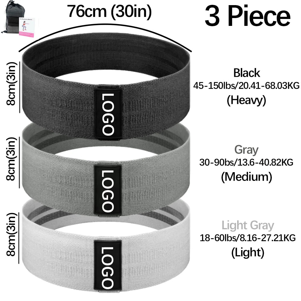 Fabric Booty Bands Long Resistance Set