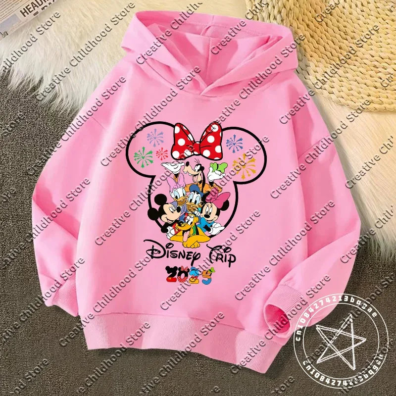 Disney Kawaii Kids Hoodie – 2025 Trip