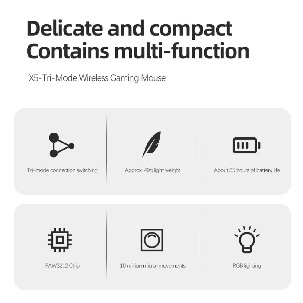 Three-Mode Bluetooth Gaming Mouse