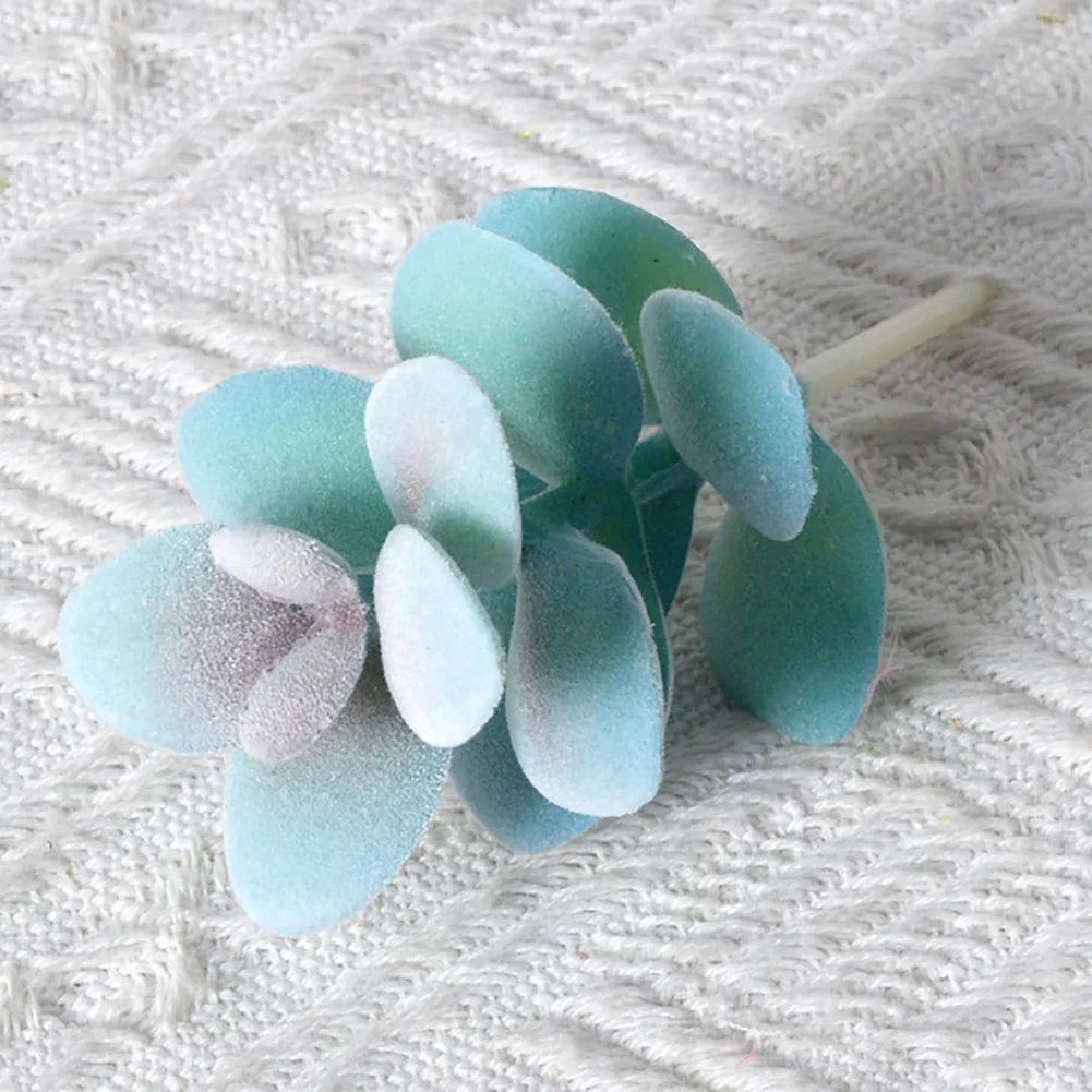 11PCS Blue Mini Artificial Succulent Set
