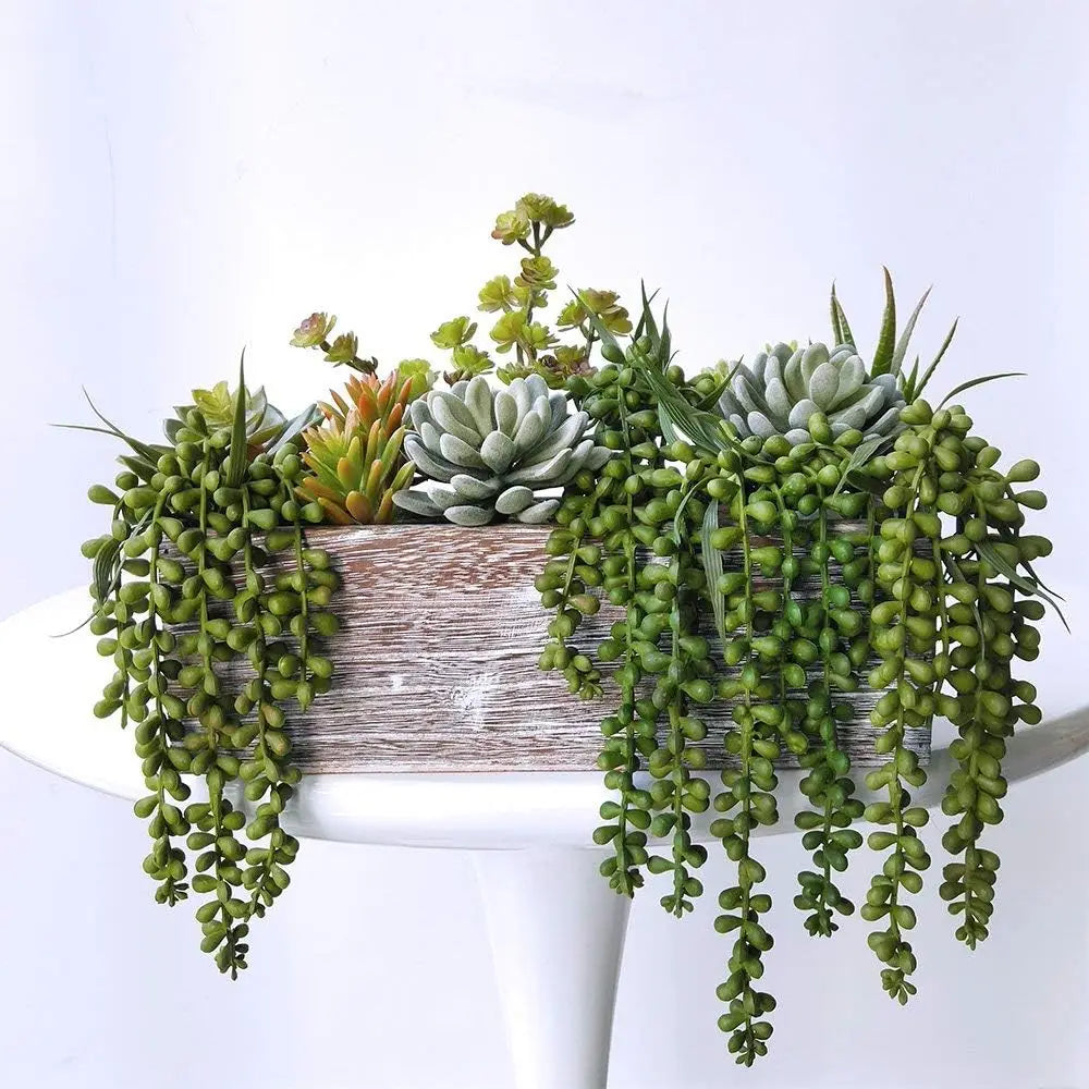 4PCS Faux Hanging Succulent String Picks