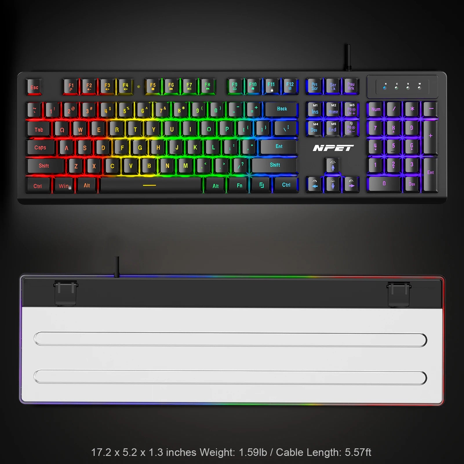 NPET K10V3 RGB Wired Gaming Keyboard
