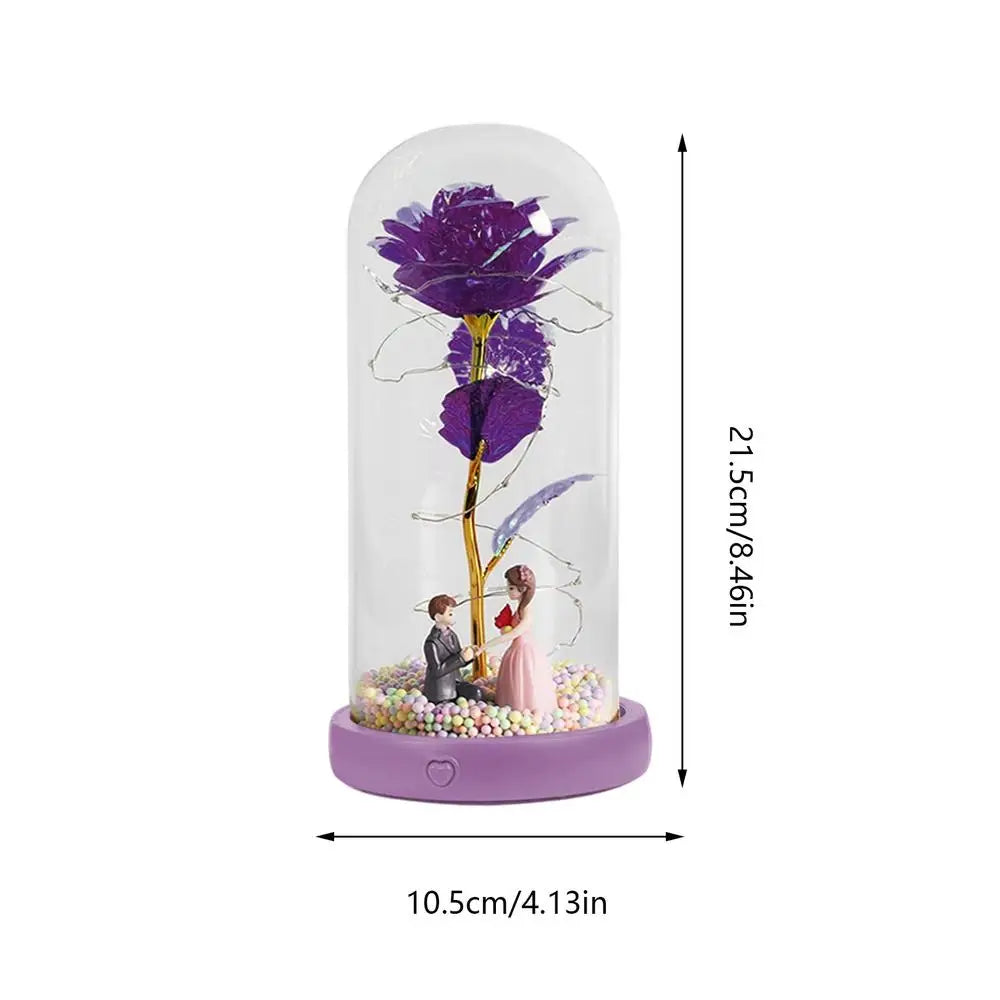 Beauty & Beast LED Rose Glass Dome Gift