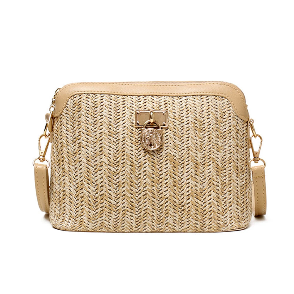 Straw Woven Crossbody Summer Travel Bag