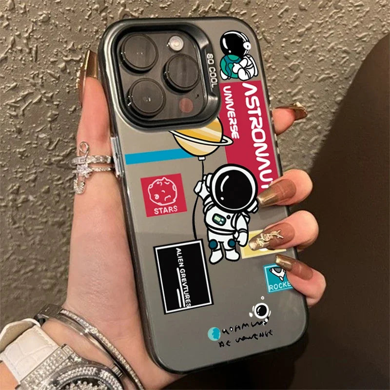 Astronaut Cartoon TPU Case for iPhone