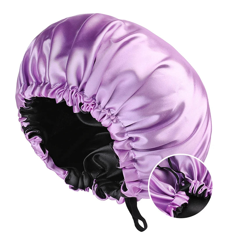 Soft Silk Adjustable Sleep Hair Cap