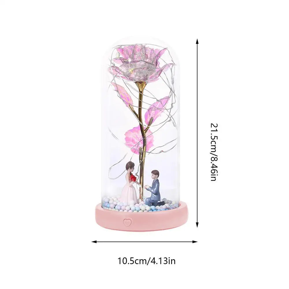 Beauty & Beast LED Rose Glass Dome Gift