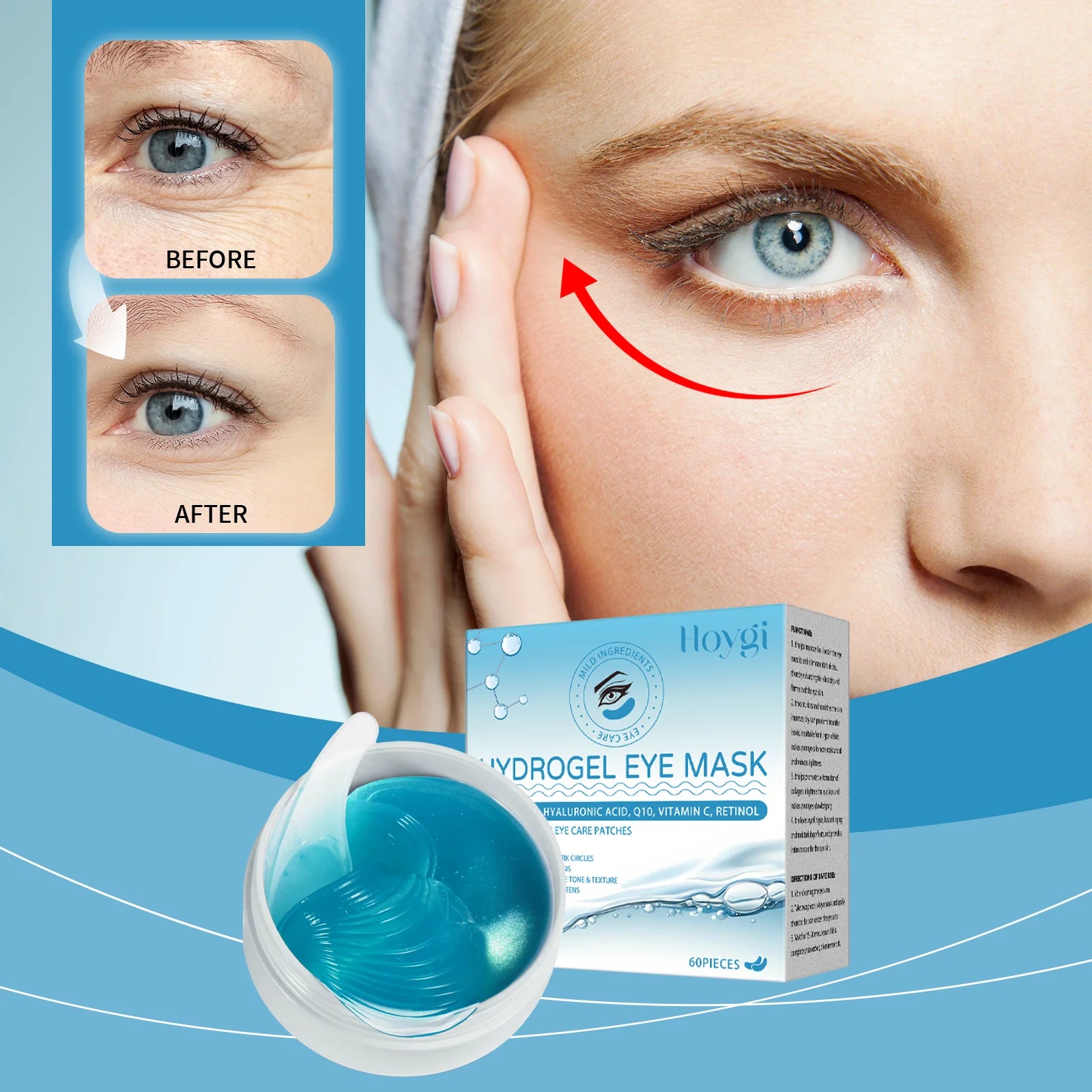 60Pairs Retinol Moisturizing Eye Mask