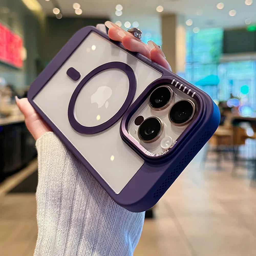 Luxury Clear MagSafe Heat Frame Case