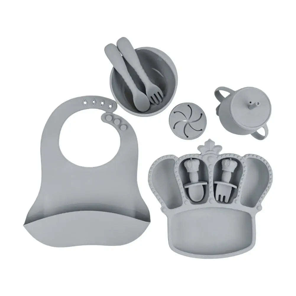 9Pcs Silicone Baby Feeding Tableware Set