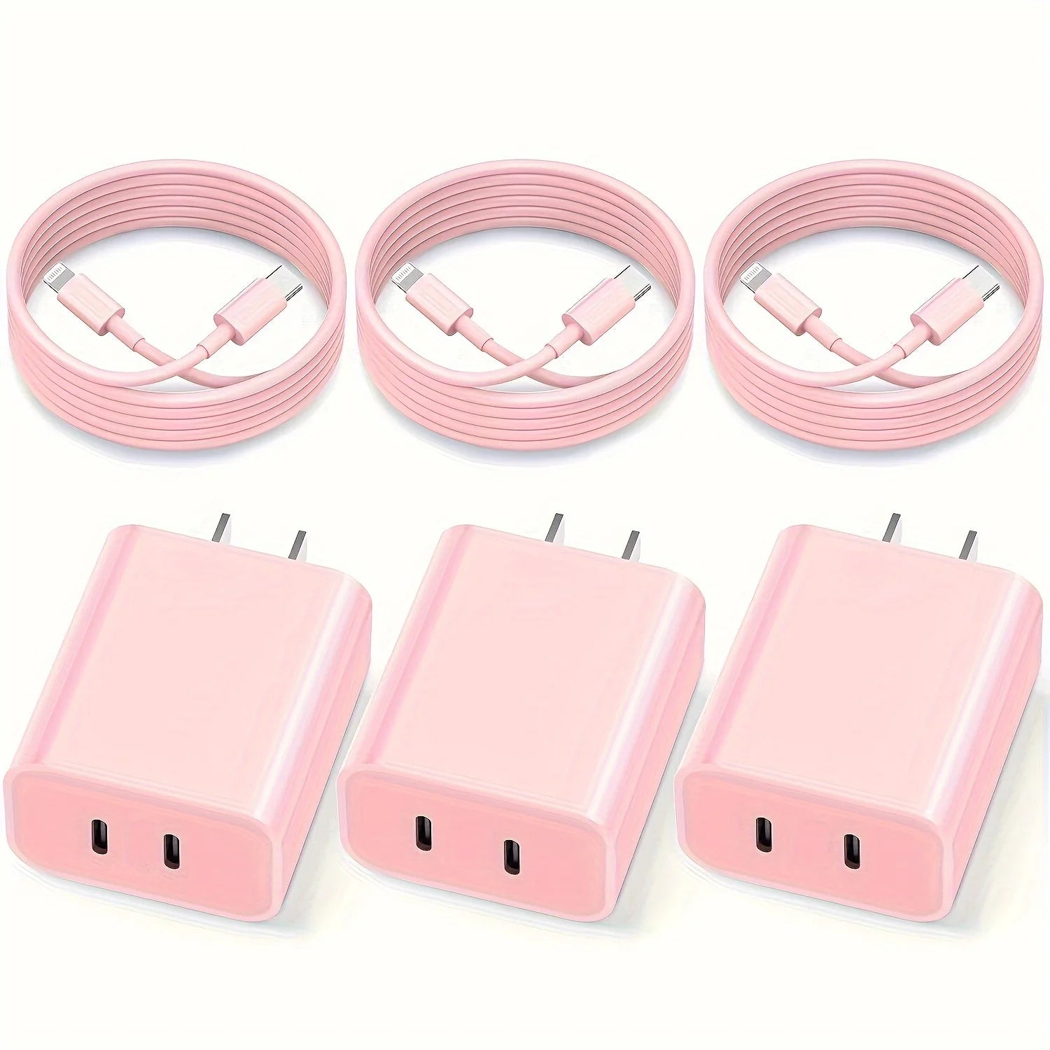 20W Dual USB C Charger with Lightning Cable