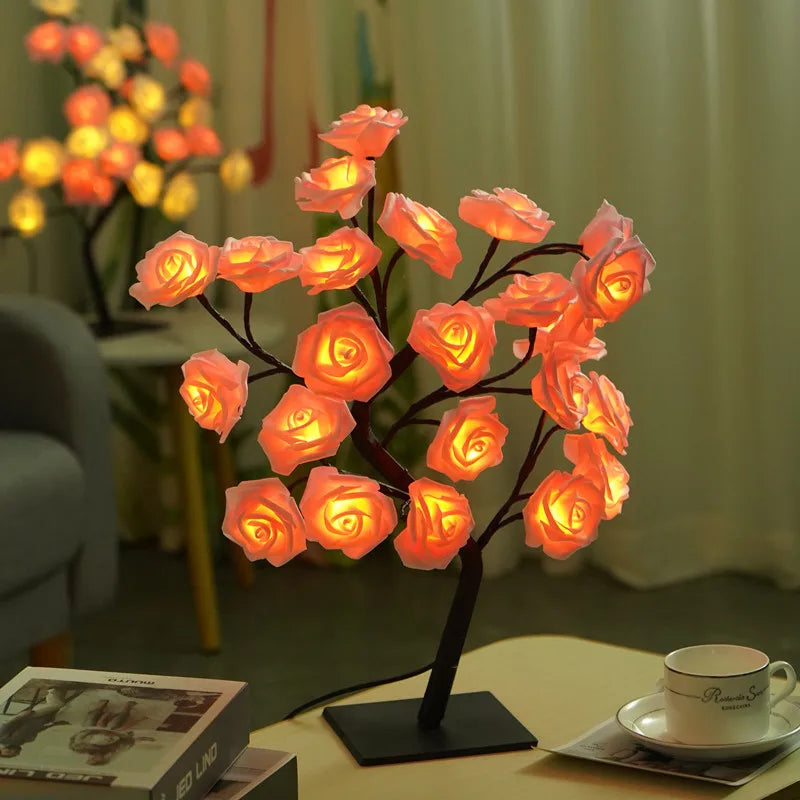 LED Rose Tree Lamp – 24 LEDs USB Light