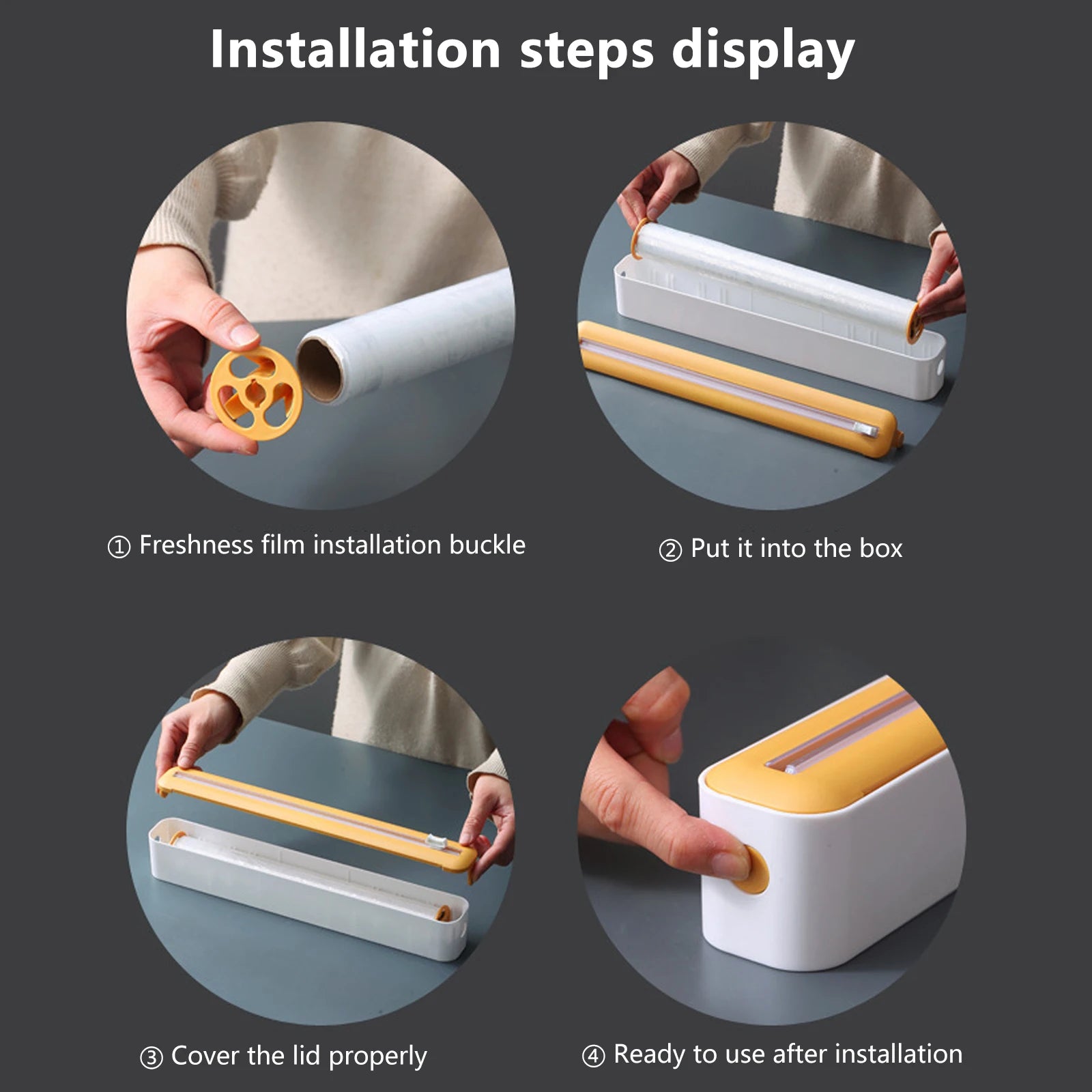 Cling Film Wrap Dispenser with Cutter