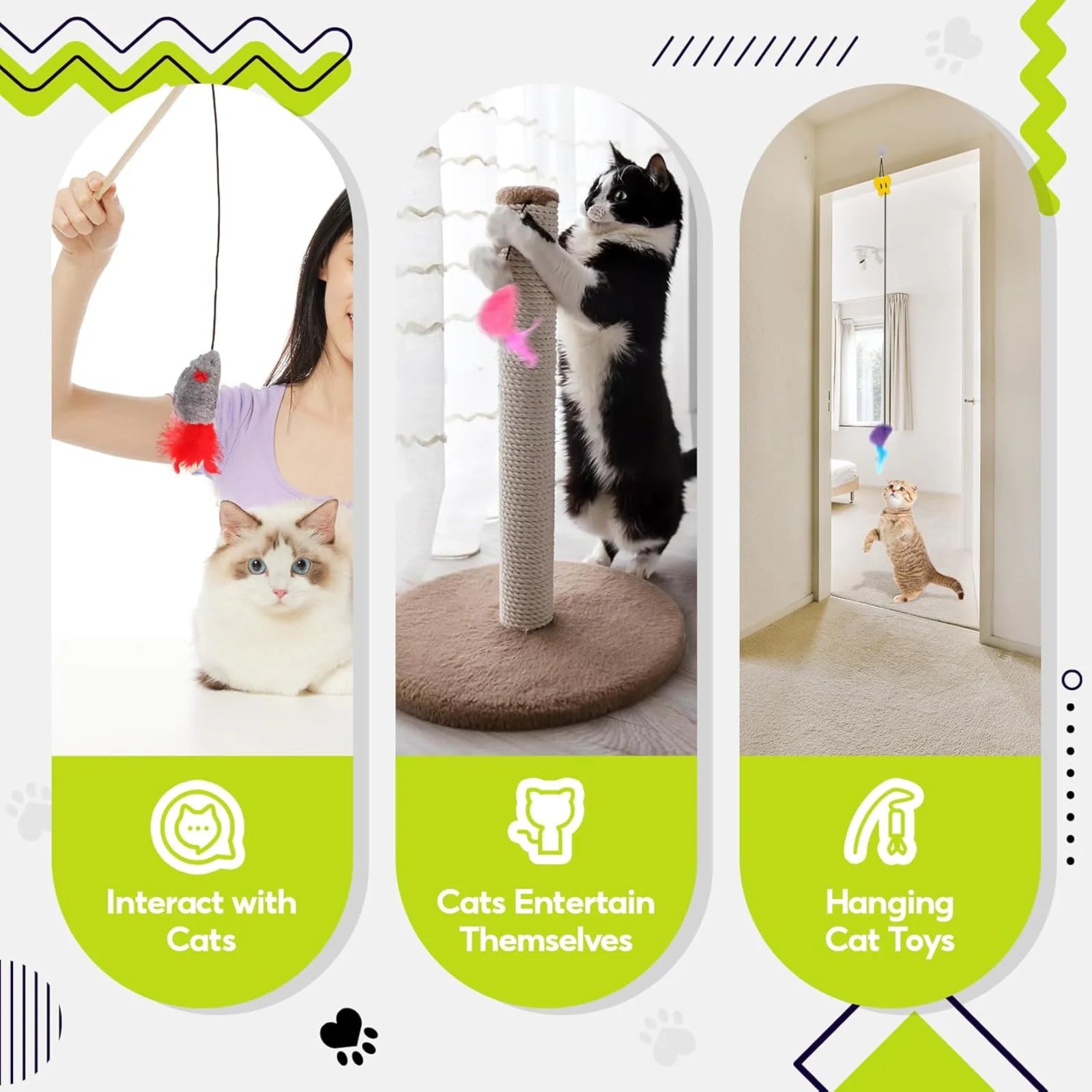 Door Hanging Plush Mouse Cat Toy