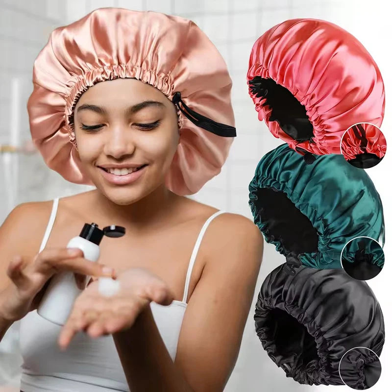 Soft Silk Adjustable Sleep Hair Cap