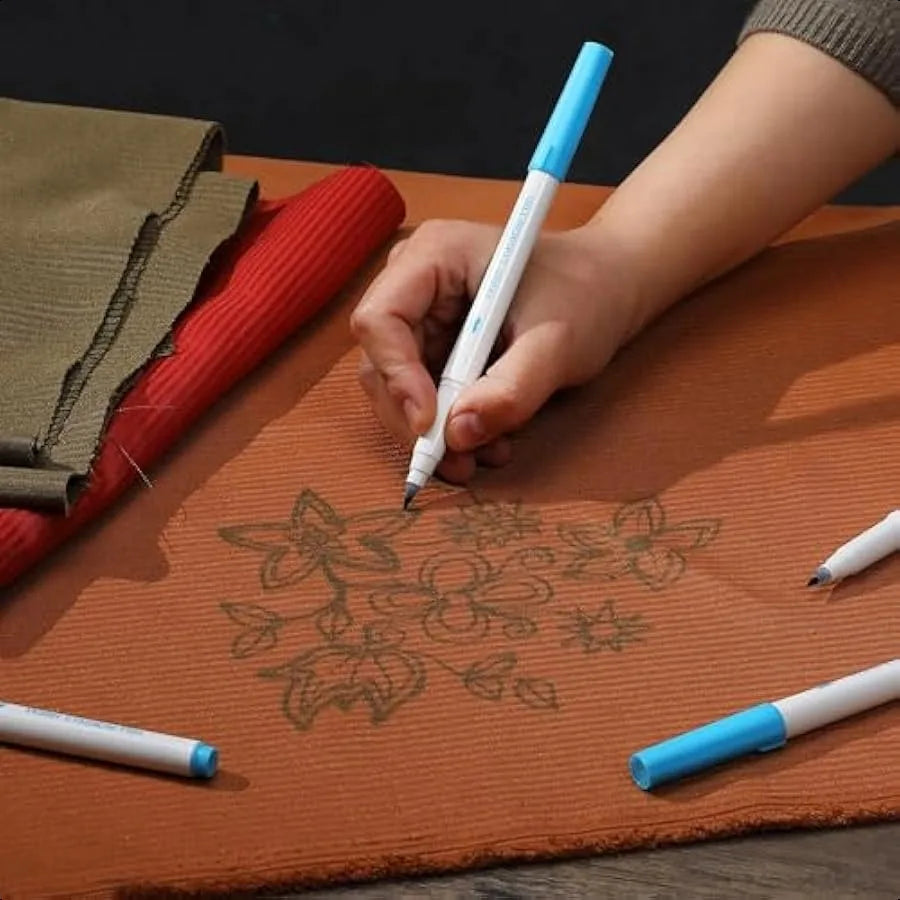 5 Pack Blue Fabric Markers – Water Erasable