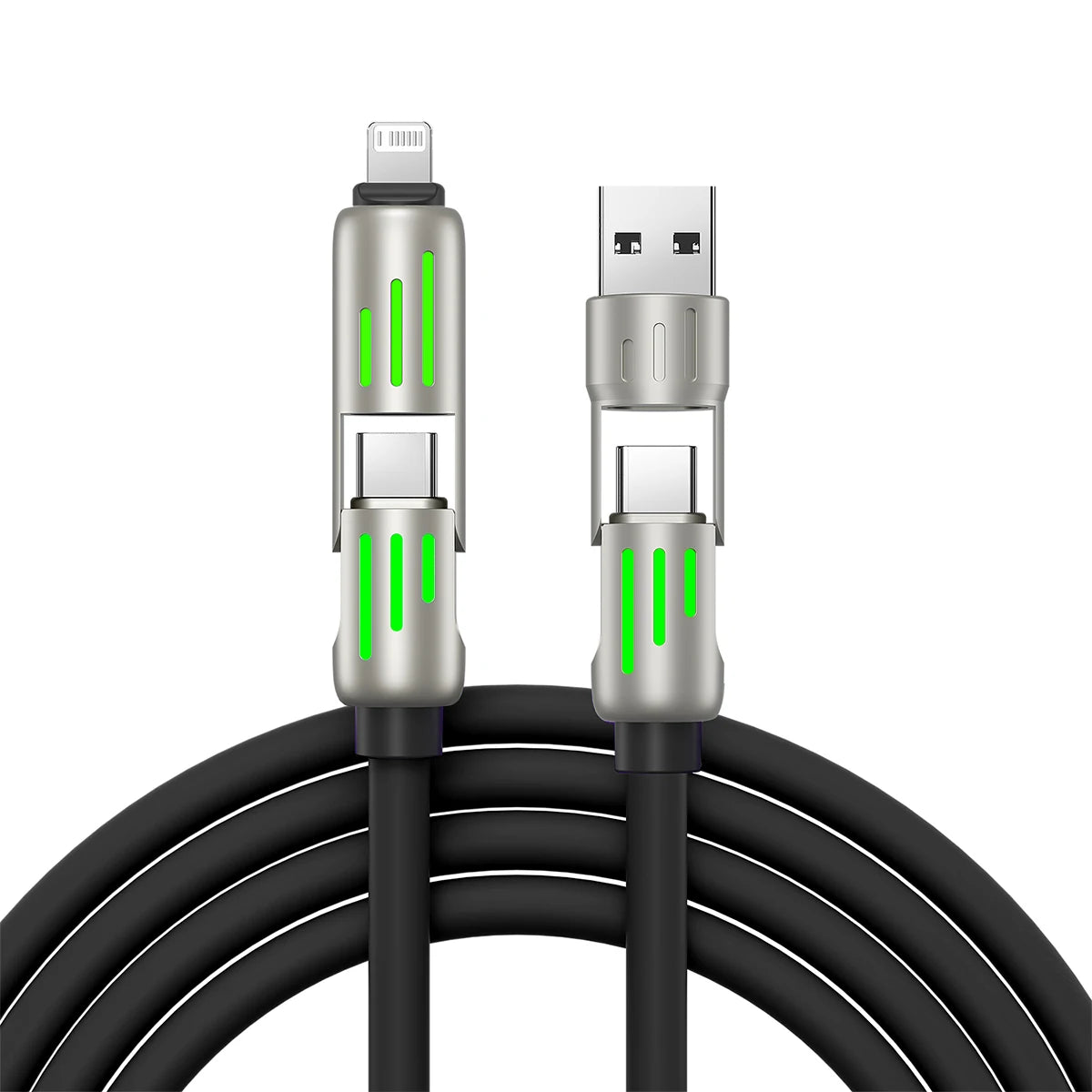 USB C to C Silicone Cable w/ Lights