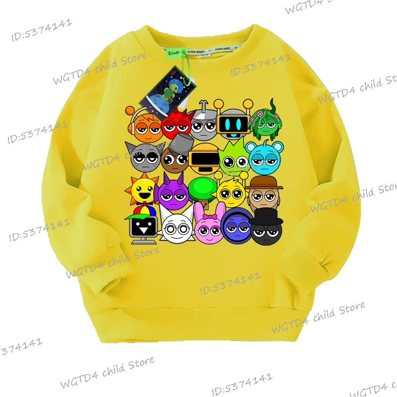 Sprunki Incredibox Kids Cartoon Sweatshirt