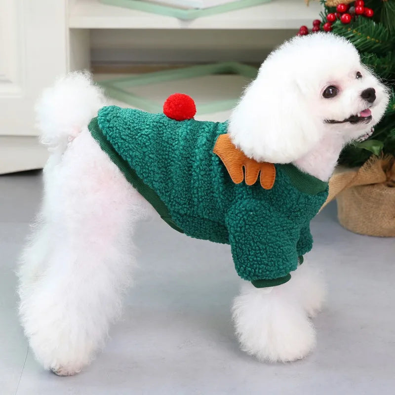 Christmas Fleece Sweater for Small Pets