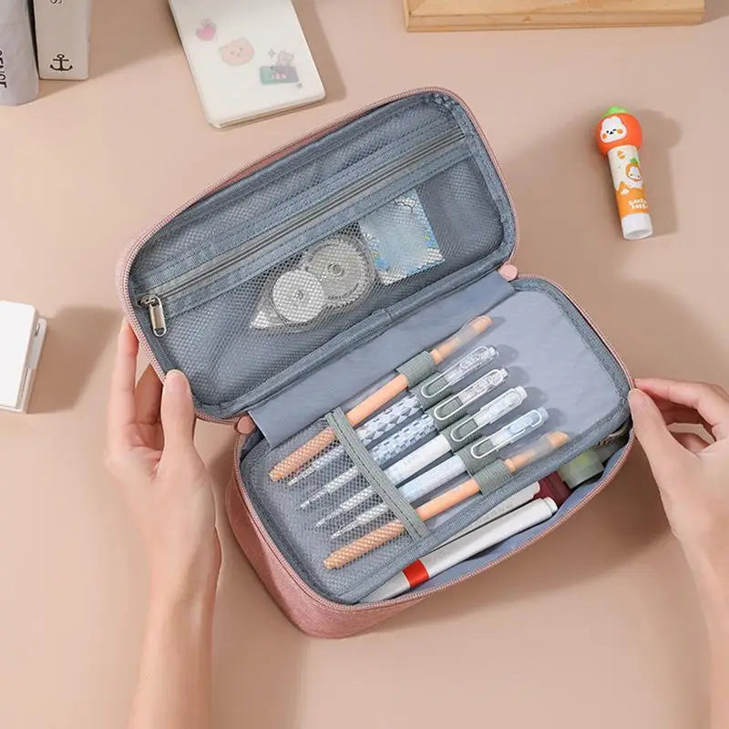 Zipper Pen Pouch Stationery Organizer