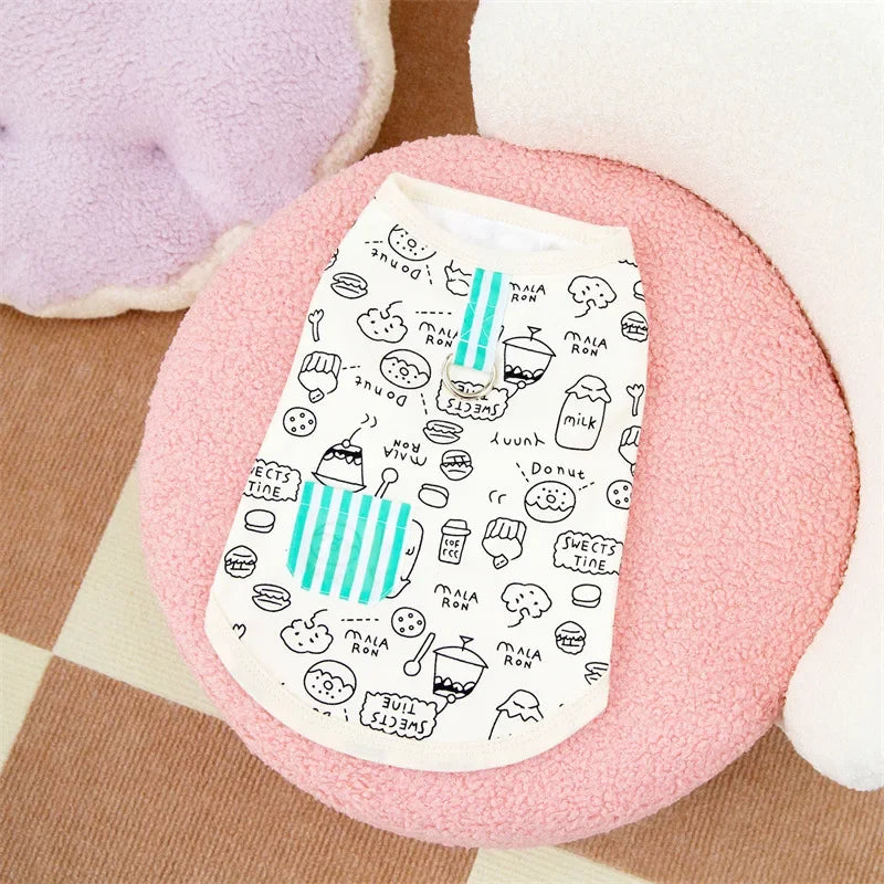 Cartoon Graffiti Summer Pet Vest