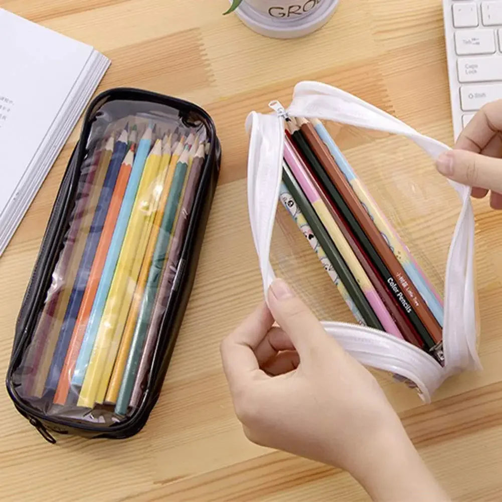 Transparent Zipper Pencil Case Pouch