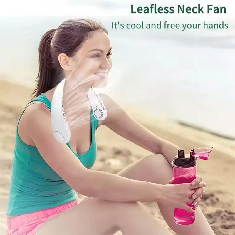Mini Portable Bladeless Neck Fan USB