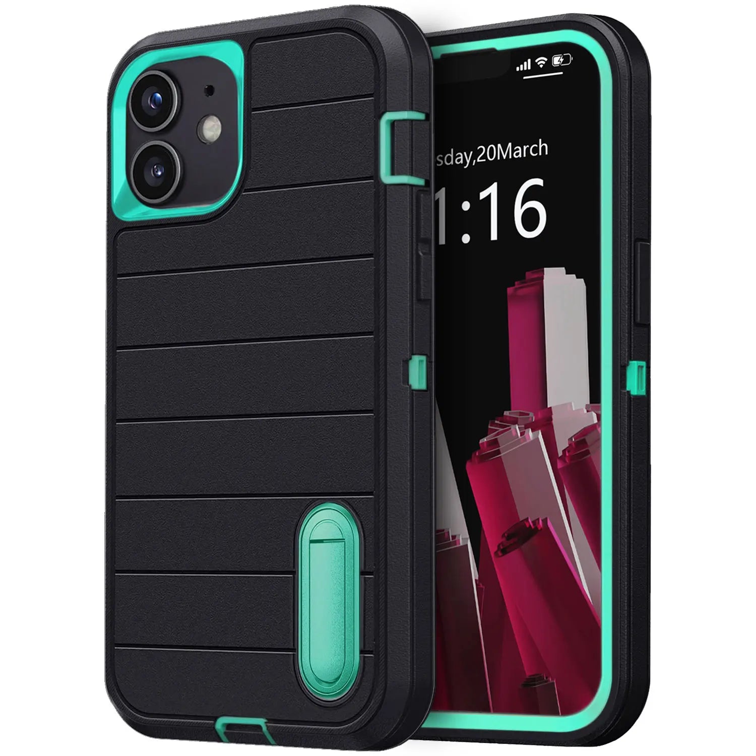 iPhone 11 Rugged Kickstand Case – B/G