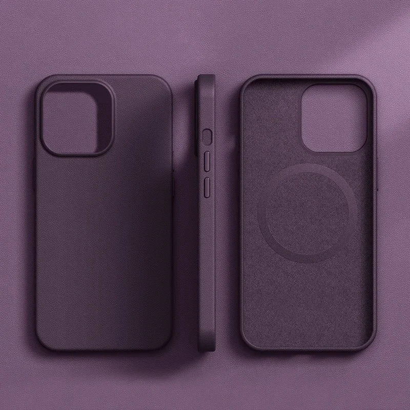 Leather MagSafe iPhone Case Cover