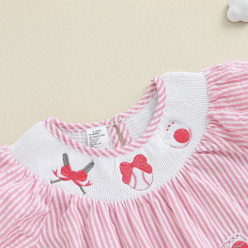 Embroidered Floral A-Line Girl Dress