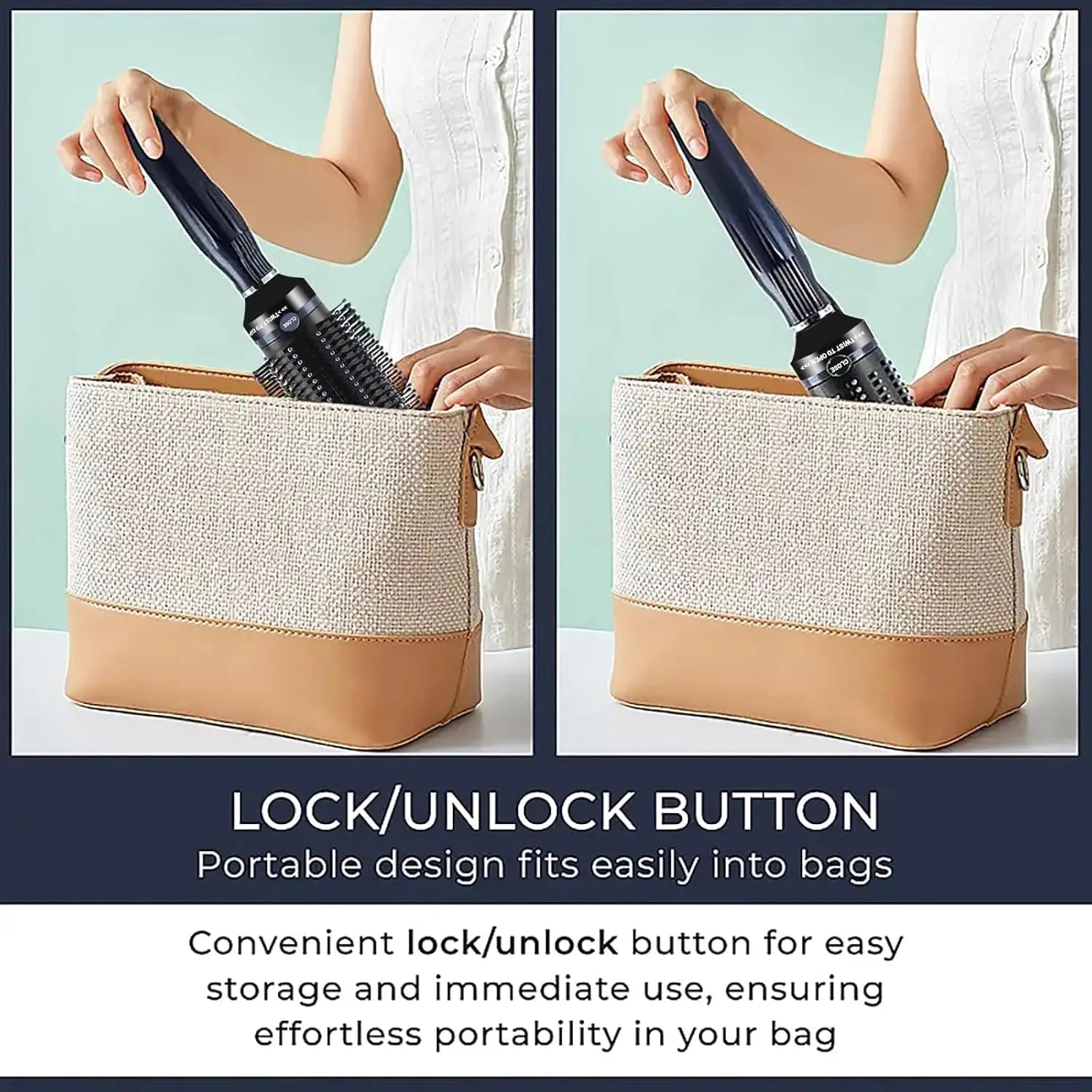 Self Cleaning Retractable Hair Brush