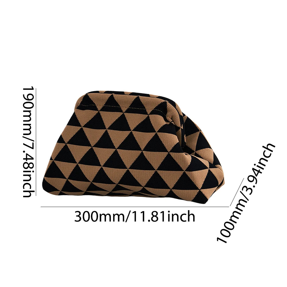 Colorblock Crochet Summer Clutch Bag