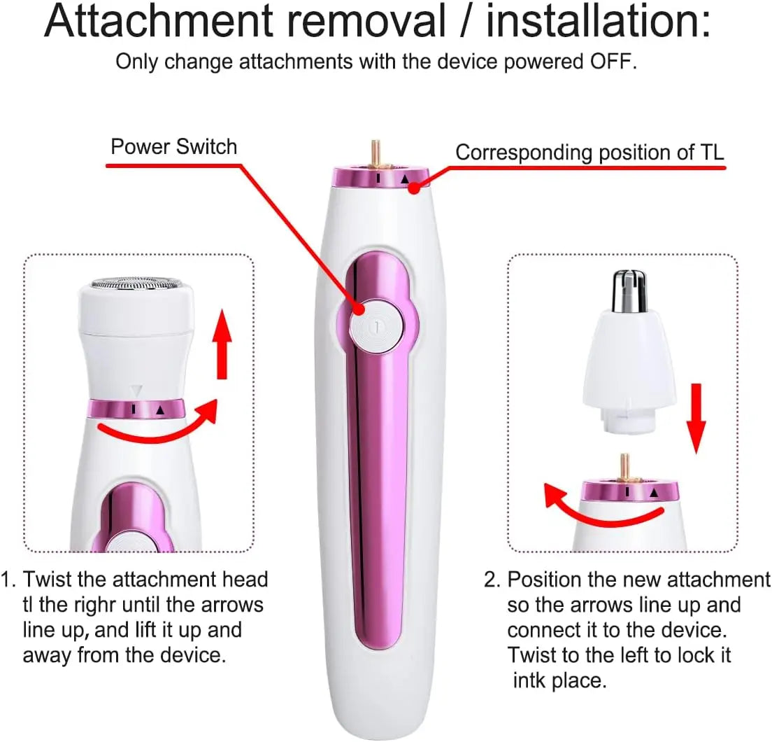 6-in-1 Cordless Electric Hair Epilator