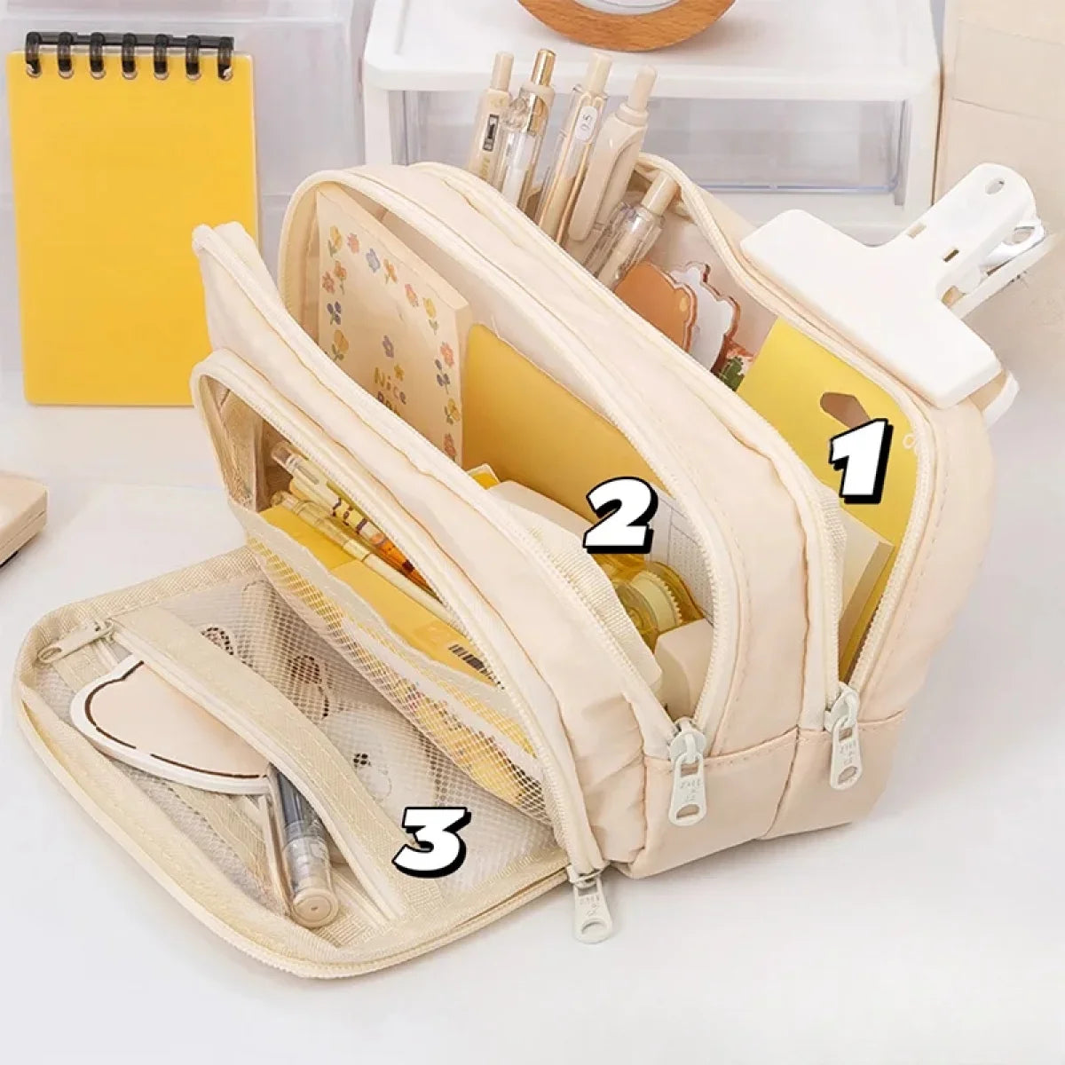 Large Capacity Pencil Case Pouch Bag
