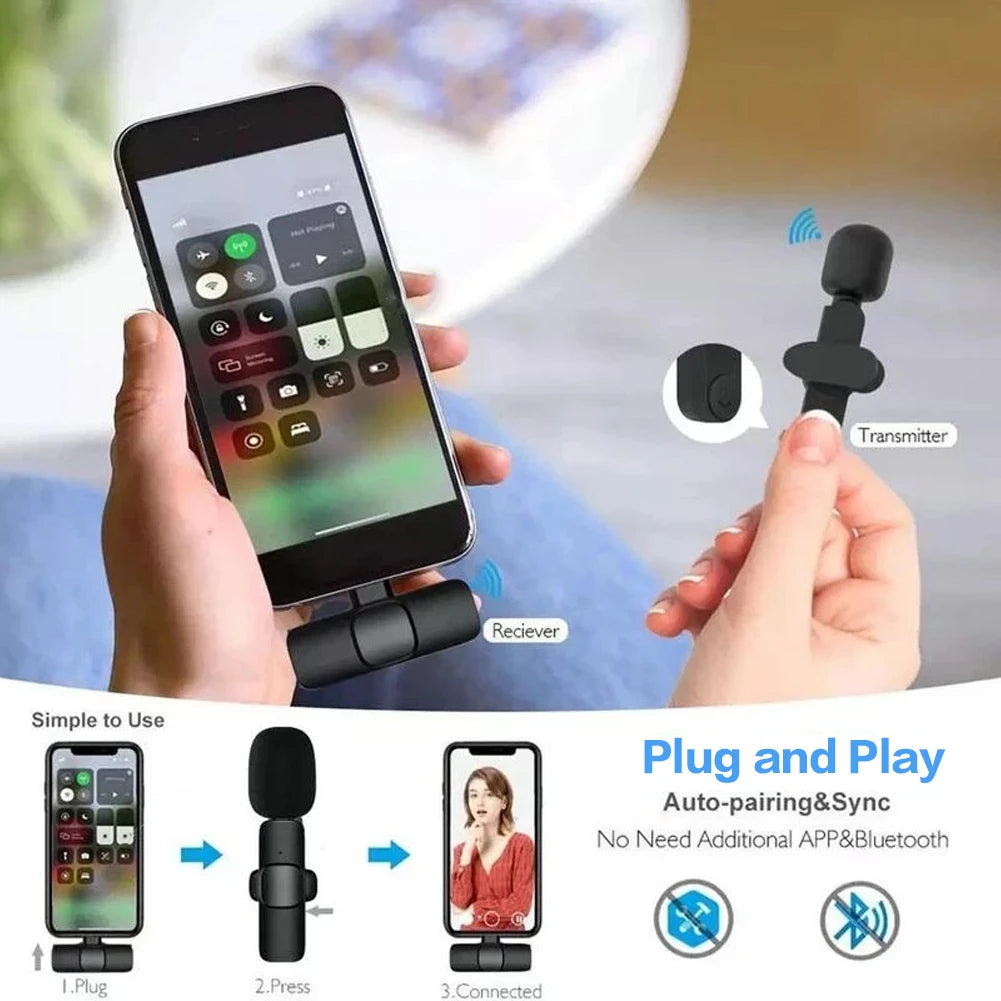 2-in-1 Wireless Lavalier Streaming Mic