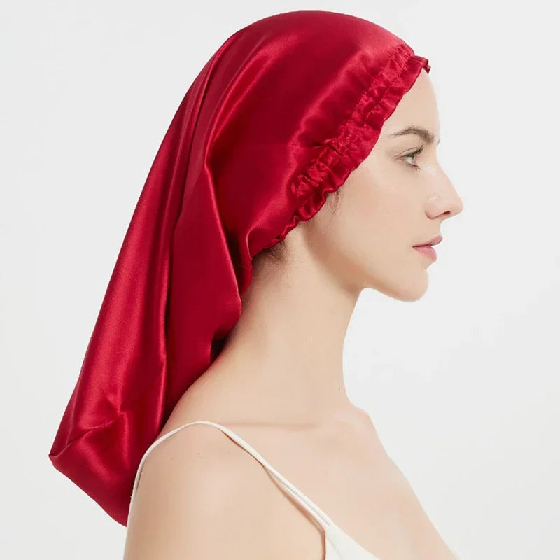 Pure Mulberry Silk Sleep Bonnet Cap