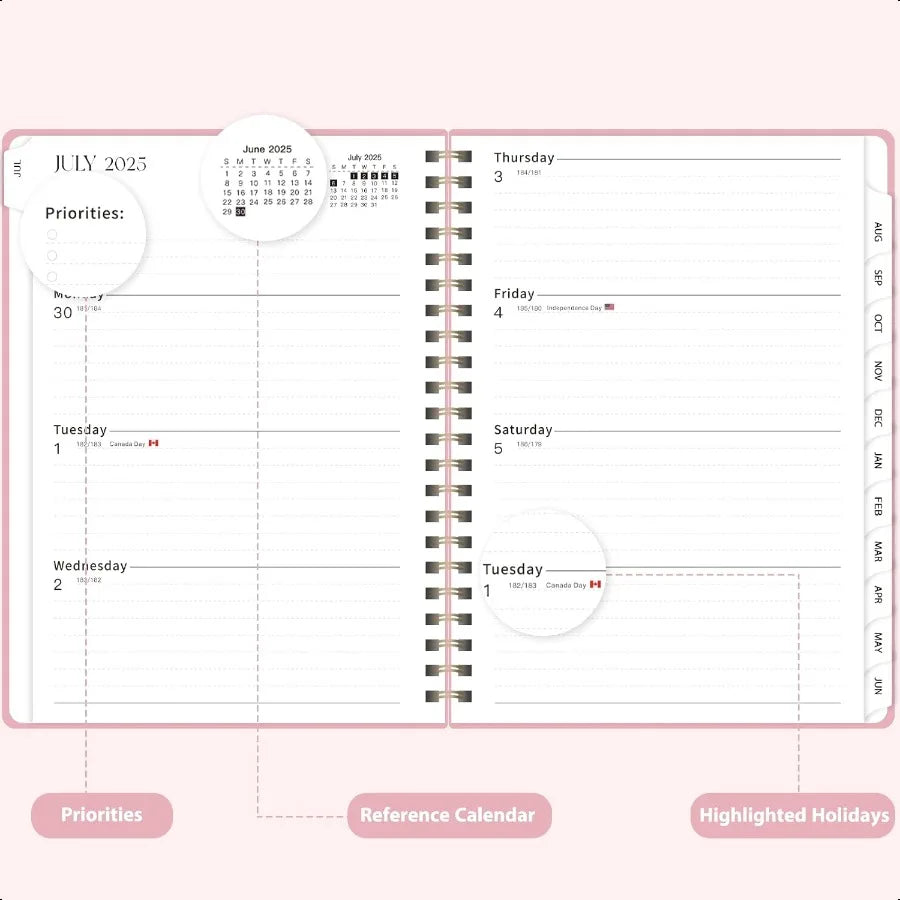 Academic 2025-26 Monthly Weekly Planner
