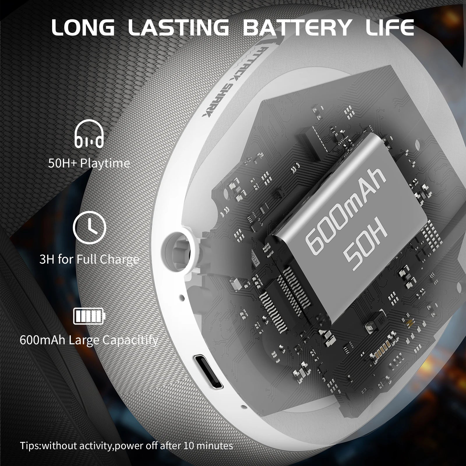 ATTACK SHARK L80 Tri-Mode Headset