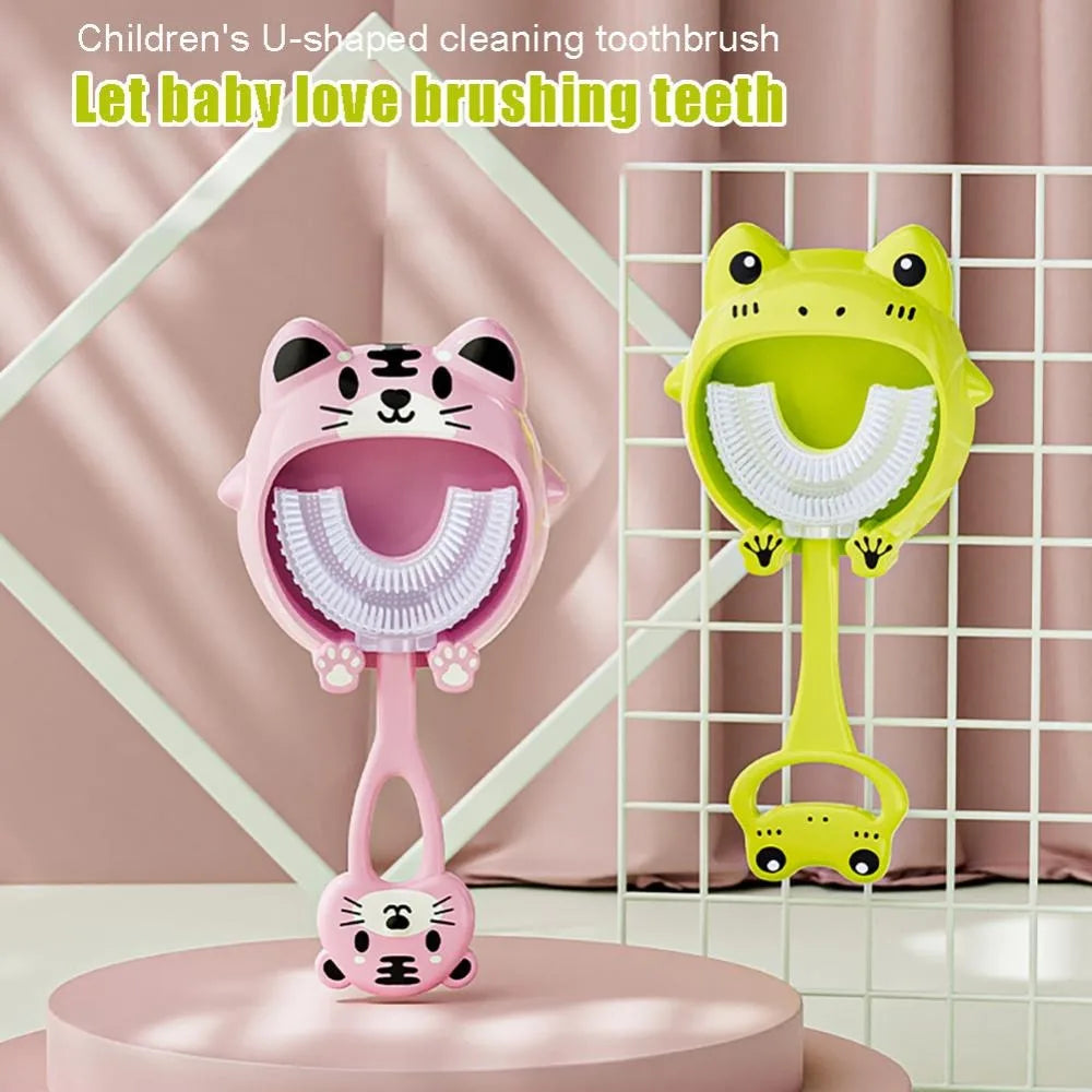 Cartoon Frog U-Shape Kids Toothbrush