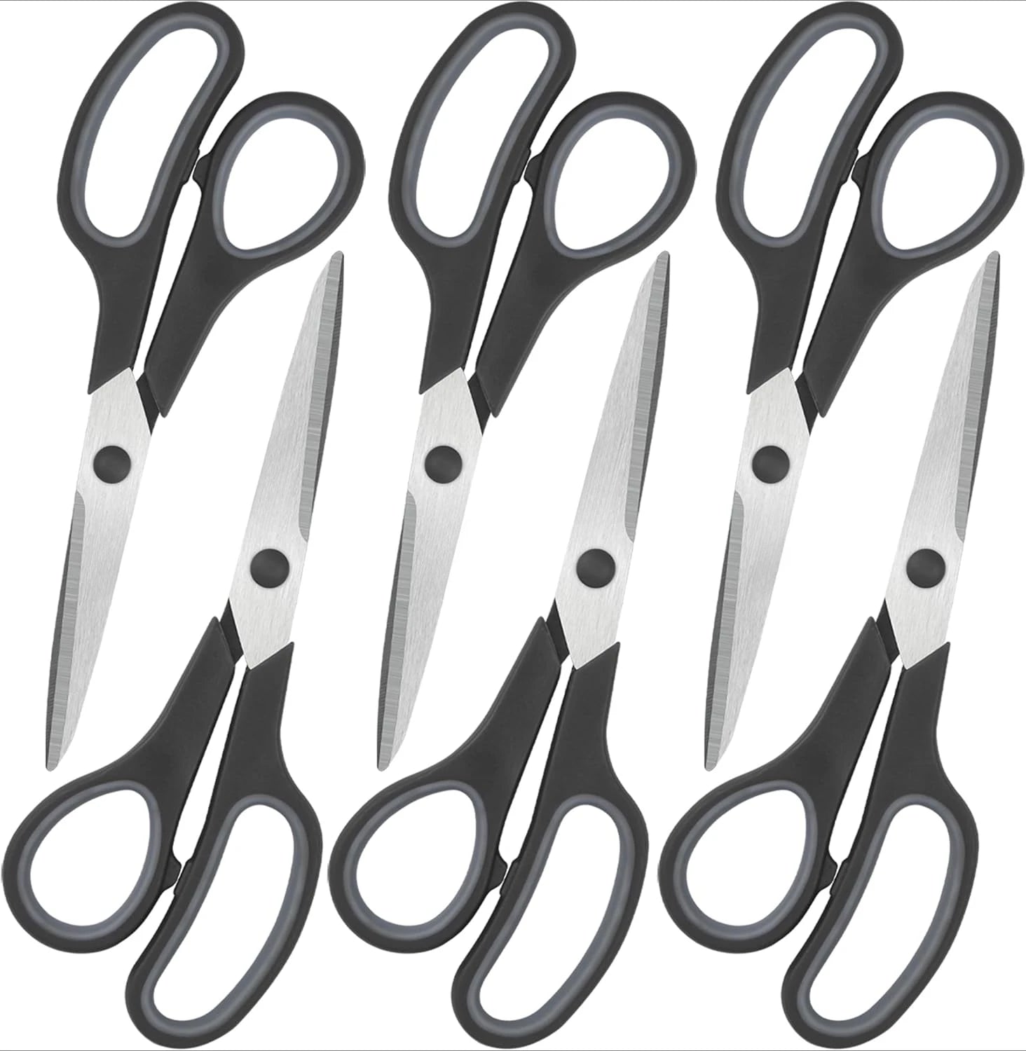 8" All Purpose Comfort-Grip Scissors Set