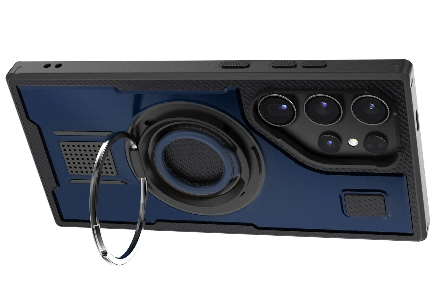 Galaxy S22 Ultra Case – Blue Kickstand Rugged